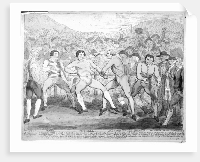 Boxing match between Thomas Futrell and John Jackson, June 9th 1788 by James Gillray