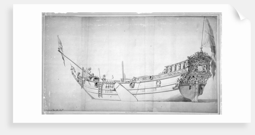 The Royal Yacht 'Mary' by Willem van de the Younger Velde