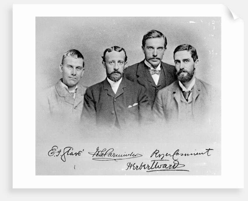 E.J. Glave, W.G. Parminter, Herbert Ward and Roger Casement by English Photographer