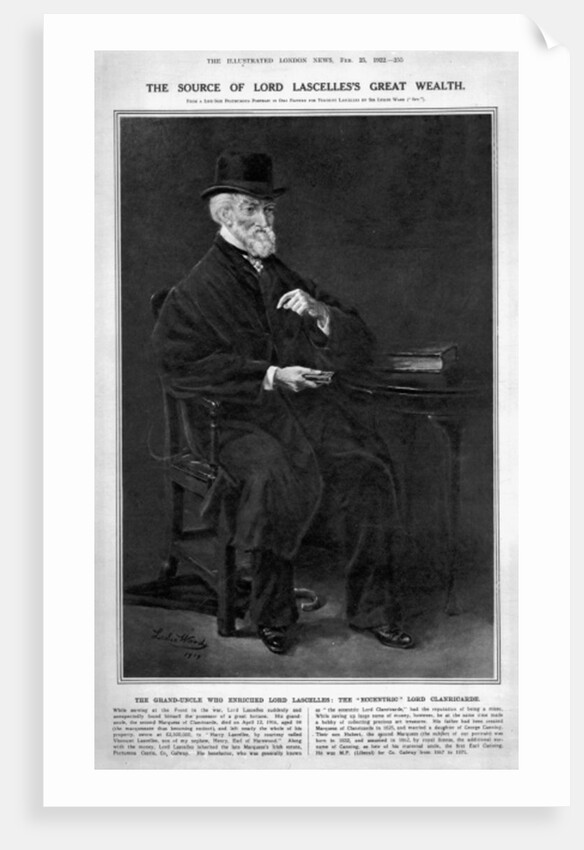 Hubert George de Burgh-Canning, 2nd Marquess of Clanricarde, 1919 by Leslie Matthew Ward