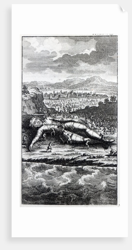 Gulliver captured by the Lilliputians by English School