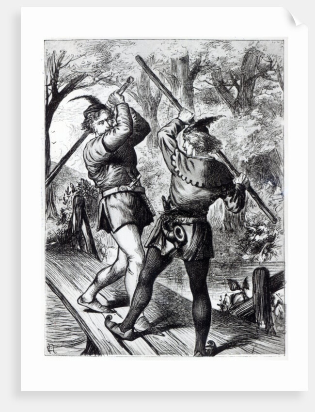 Robin Hood and Little John by English School