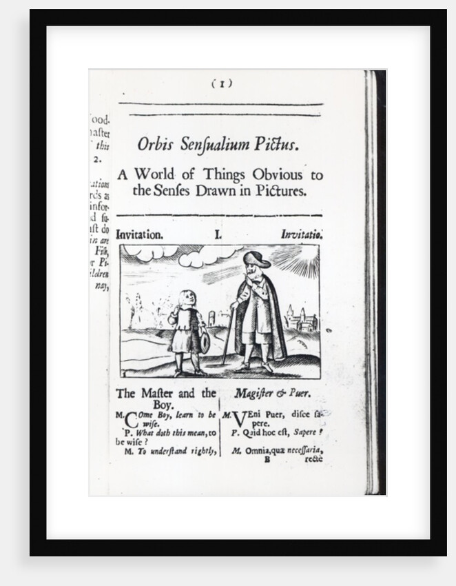 Introduction to 'Orbis Sensualium Pictus' by Comenius by English School