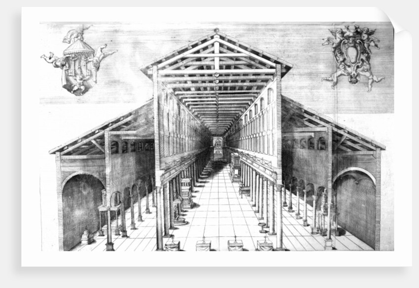 Interior of Old St.Peter's, Rome by English School