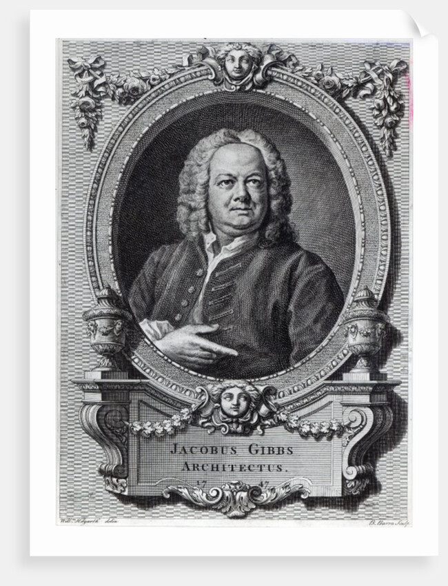 James Gibbs, engraved by Bernard Baron, 1747 by William (after) Hogarth
