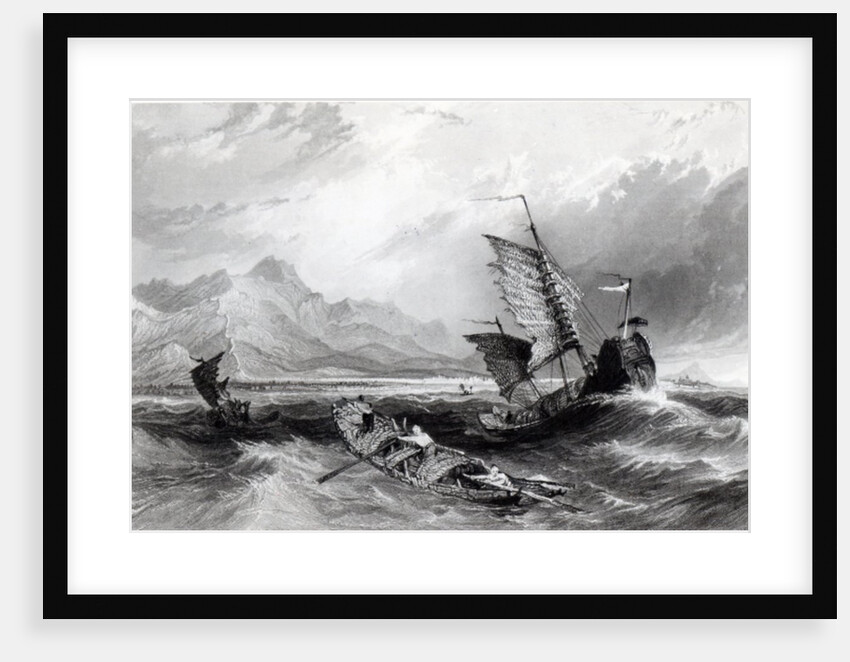 Termination of the Great Wall of China, Gulf of Pecheli by Thomas Allom