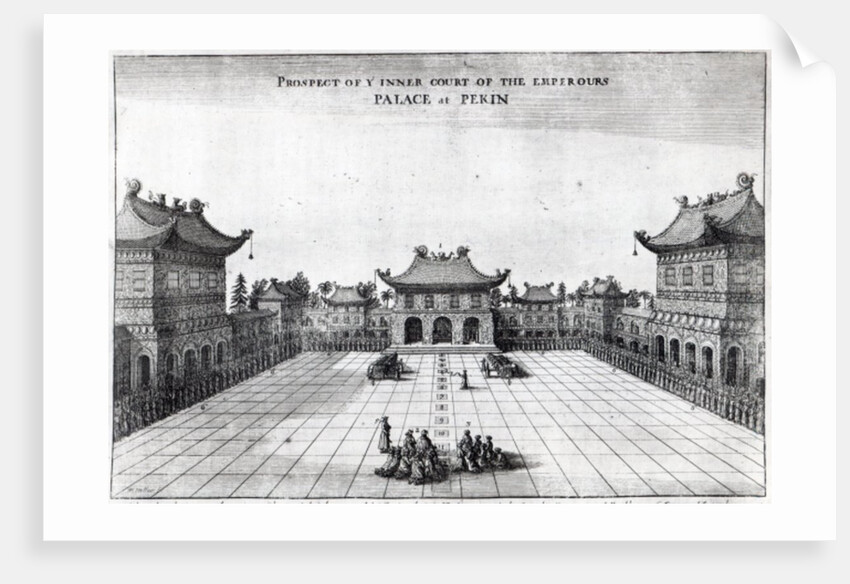 Prospect of the Inner Court of the Emperor's Palace at Pekin, 1669 by English School