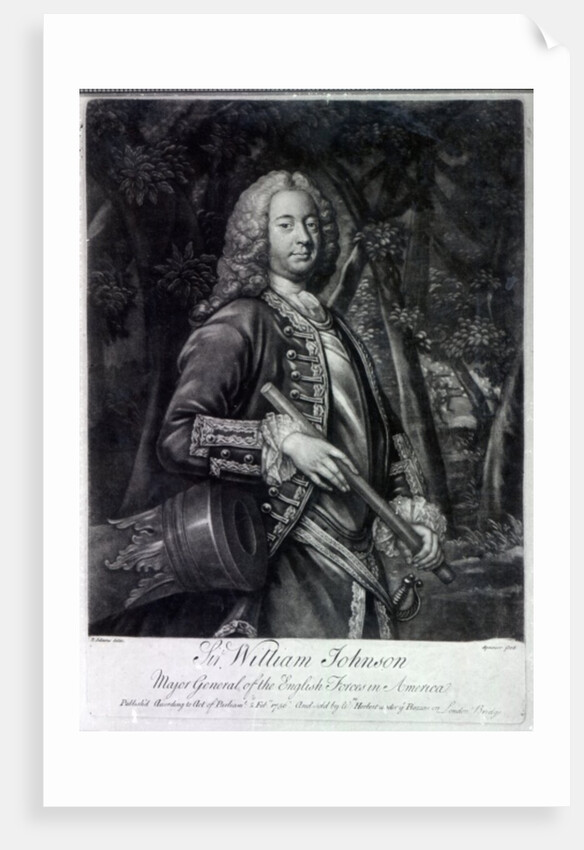 Sir William Johnson, engraved by Charles Spooner, 1756 by T. (after) Adams