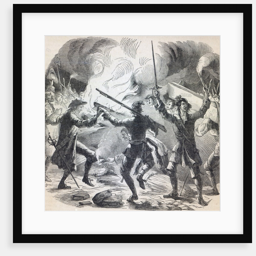 Sacheverell rioters destroy part of a chapel near Lincoln's Inn by English School