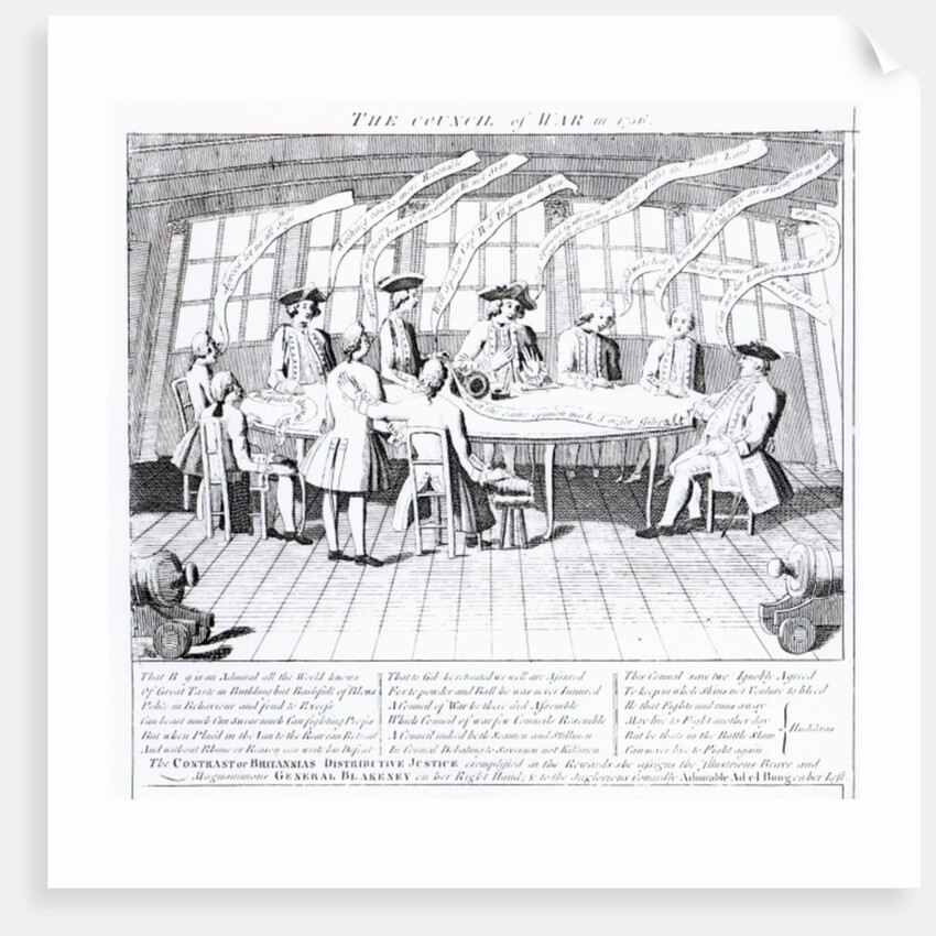 The Council of War in 1756 by English School