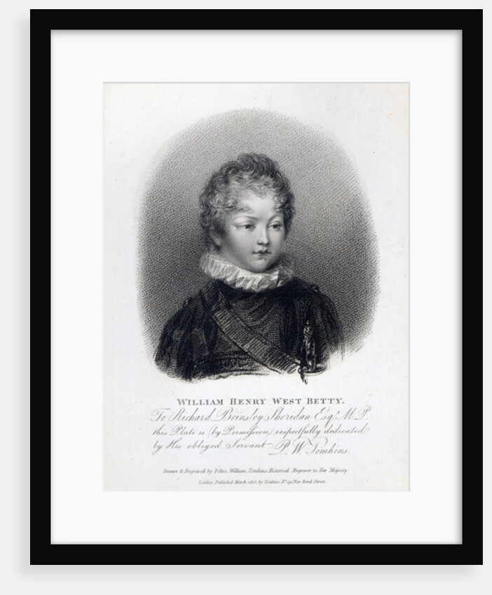 William Betty, 1805 by Peltro William Tomkins