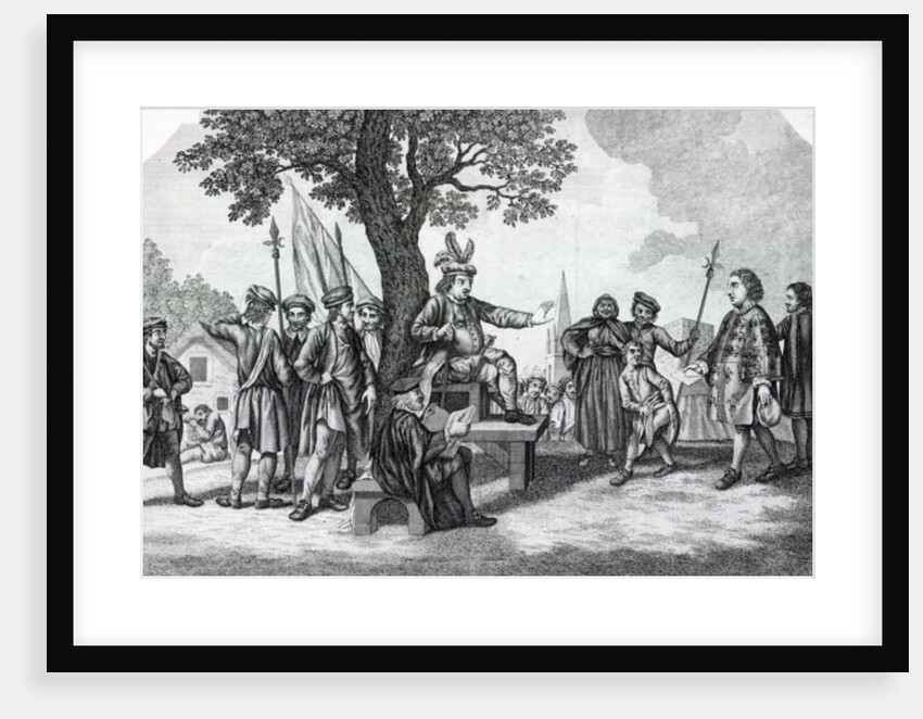 Robert Kett seated under the 'Tree of Reformation' receiving the King's messenger by Samuel Wale