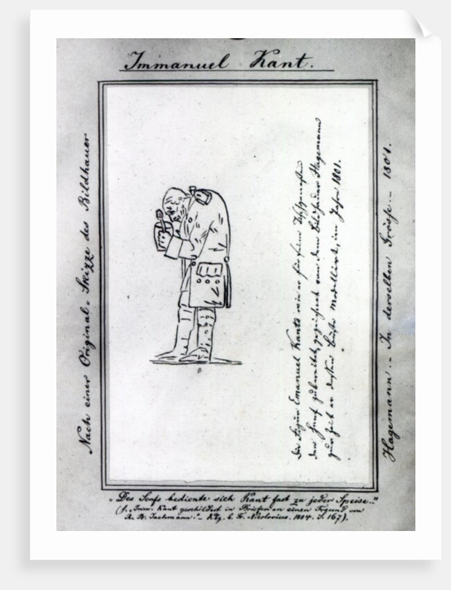 Kant mixing mustard, 1801 by Friedrich Hagemann