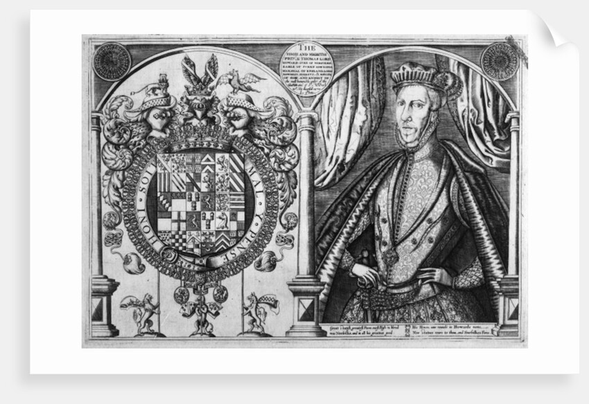 Thomas Howard, 4th Duke of Norfolk and his coat of arms, 1616 by Renold Elstrack
