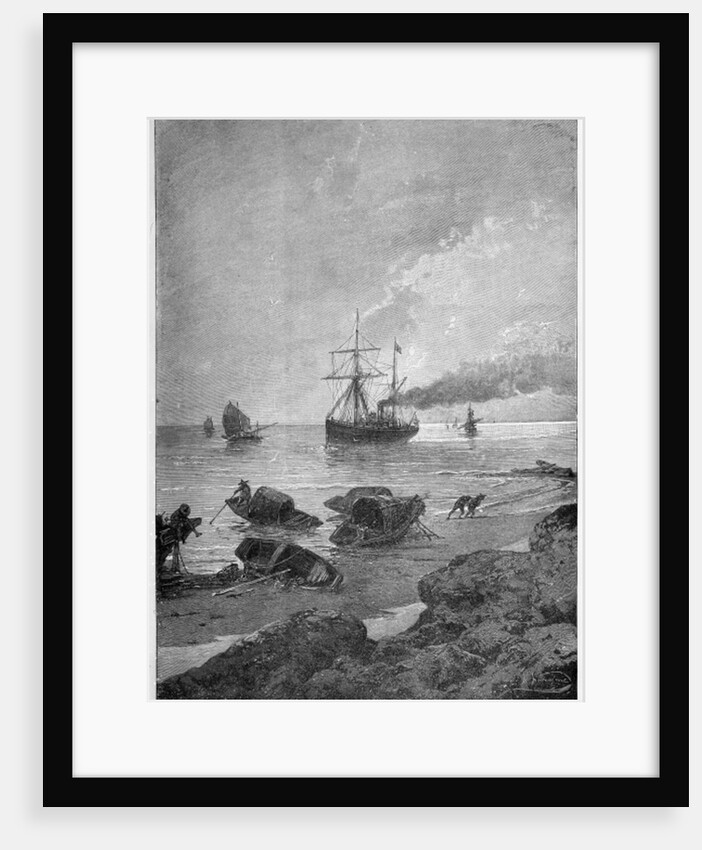 The steamship Vladivostok on the Yangtze River, part of the Tsarevich's 'Eastern Journey', 1893 by Nikolay Karazin