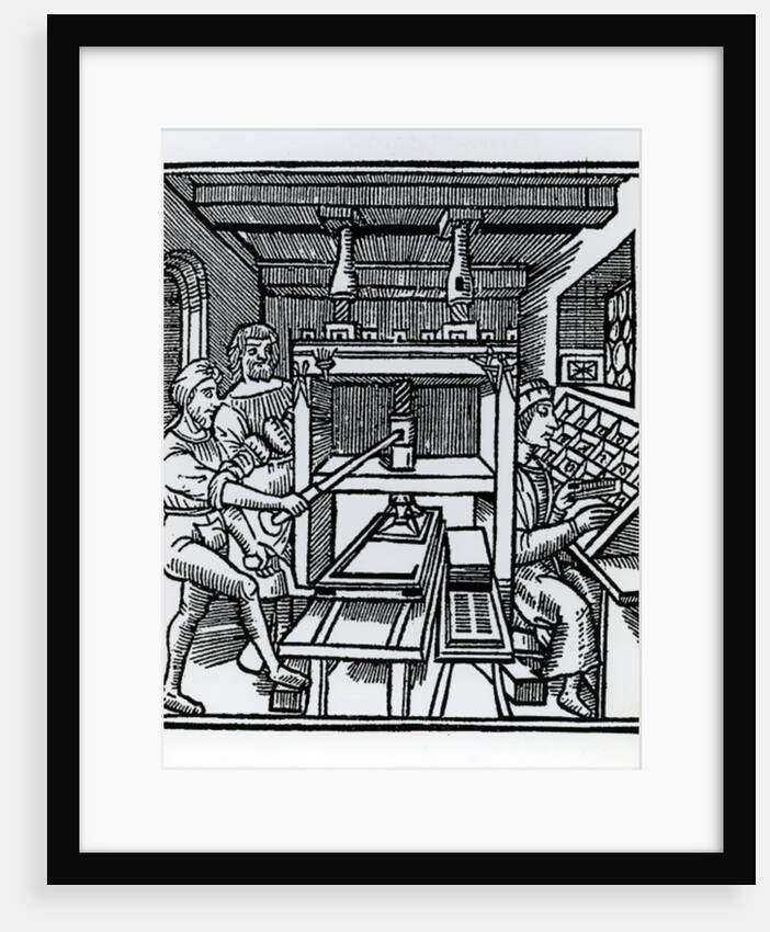 Printing press by German School