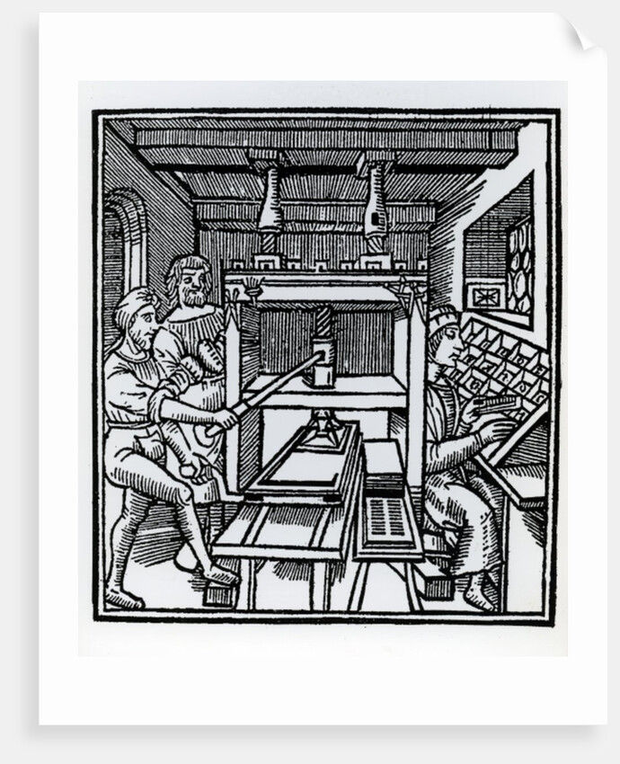 Printing press by German School