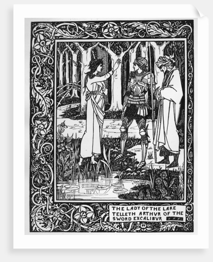 The Lady of the Lake telleth Arthur of the sword Excalibur, 1893-94 by Aubrey Beardsley