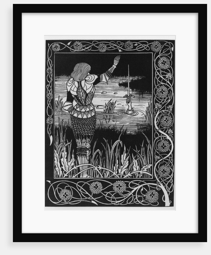 How Sir Bedivere Cast the Sword Excalibur into the Water, 1893-94 by Aubrey Beardsley