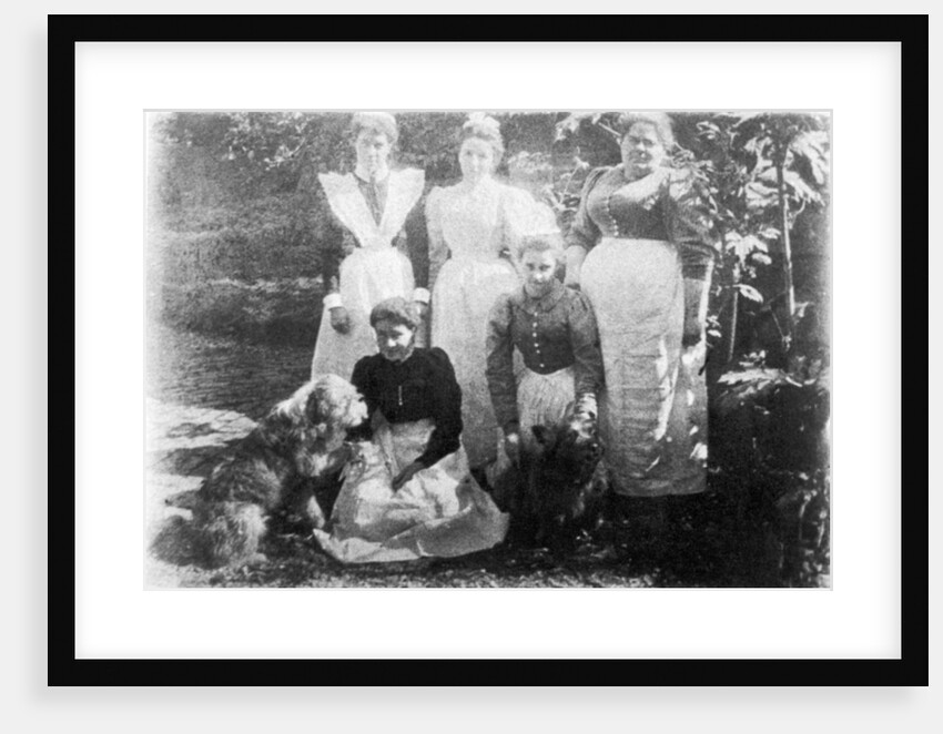Sophia Farrell and maids, 1899 by English Photographer