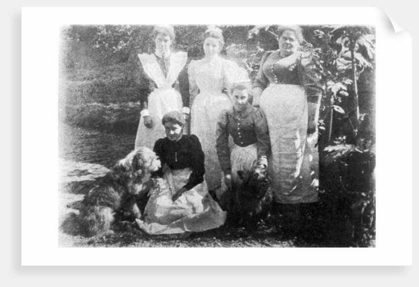 Sophia Farrell and maids, 1899 by English Photographer