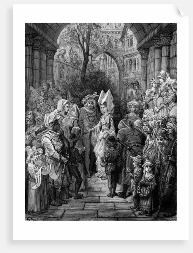 The Bride and Groom entering the hall by Gustave Dore
