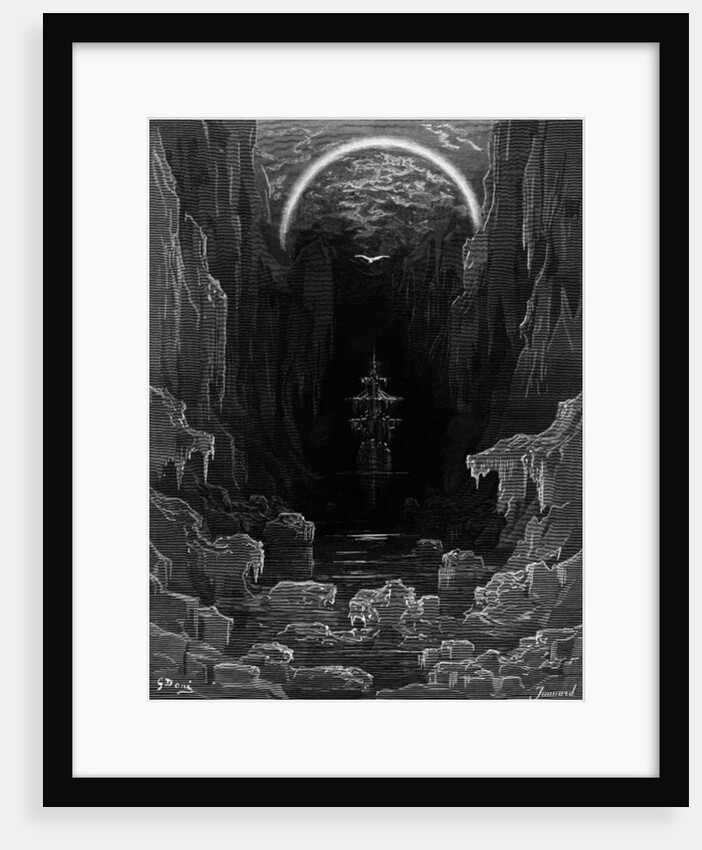 The appearance of the albatross to lead the marooned ship out of the frozen seas of Antartica by Gustave Dore