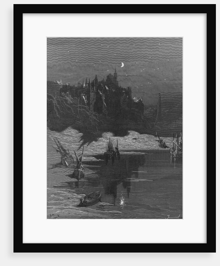 The first vision of his native country by the Mariner, freed from his trance and woken from sleep by Gustave Dore