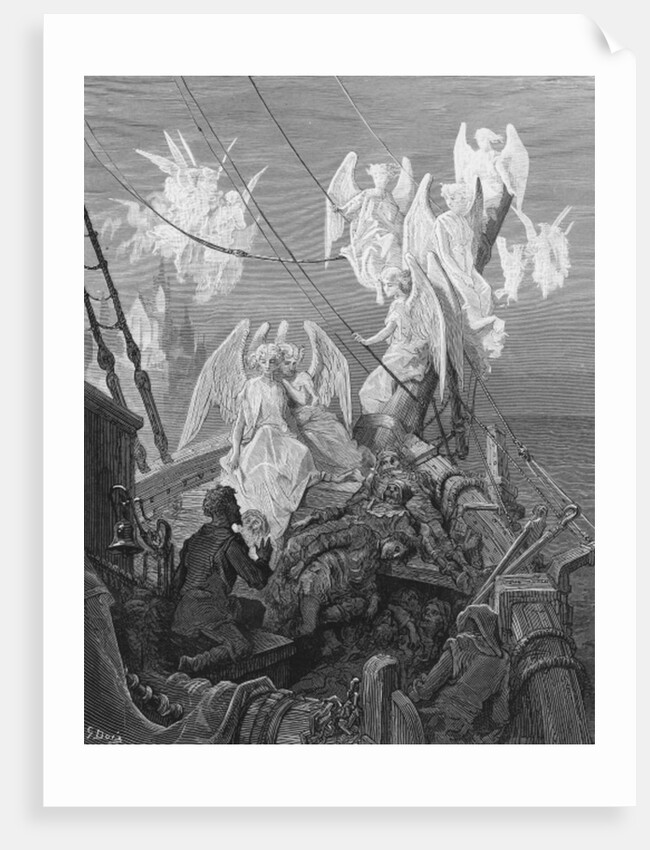 The mariner sees the band of angelic spirits by Gustave Dore
