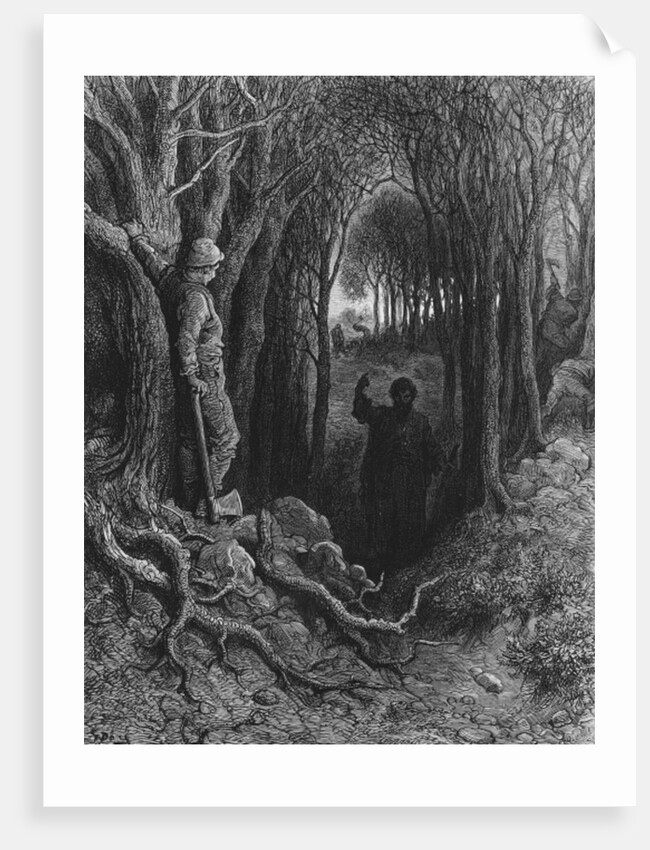 The Mariner has been condemned to travel unceasingly from country to country by Gustave Dore