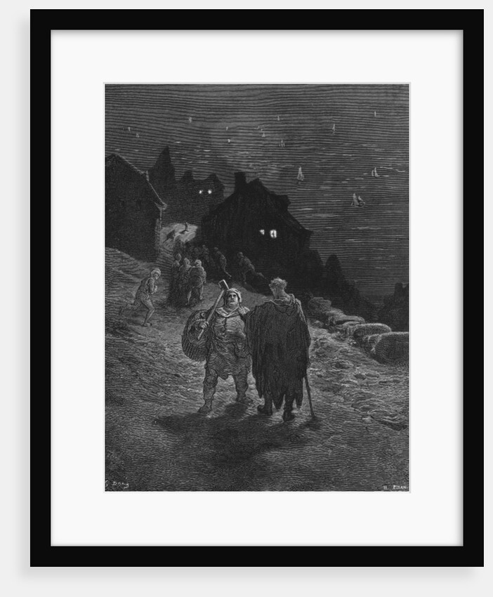 The Mariner, condemned to travel unceasingly from country to country, is also condemned to relate his story to people he meets by Gustave Dore
