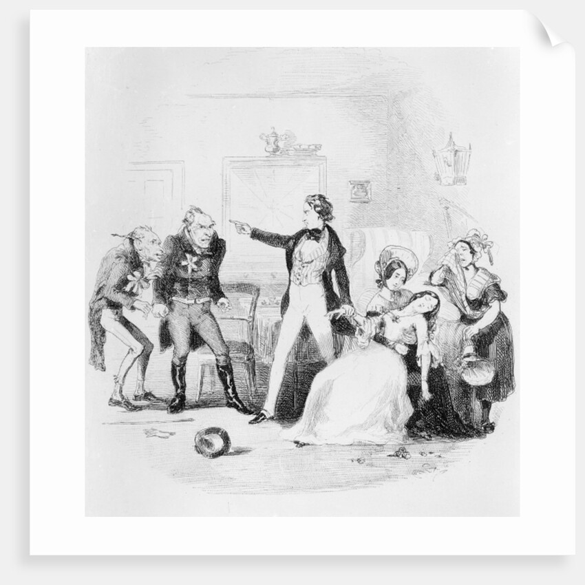 Illustration for Charles Dickens' Nicholas Nickleby, 1839 by Hablot Knight (1815-92) Browne