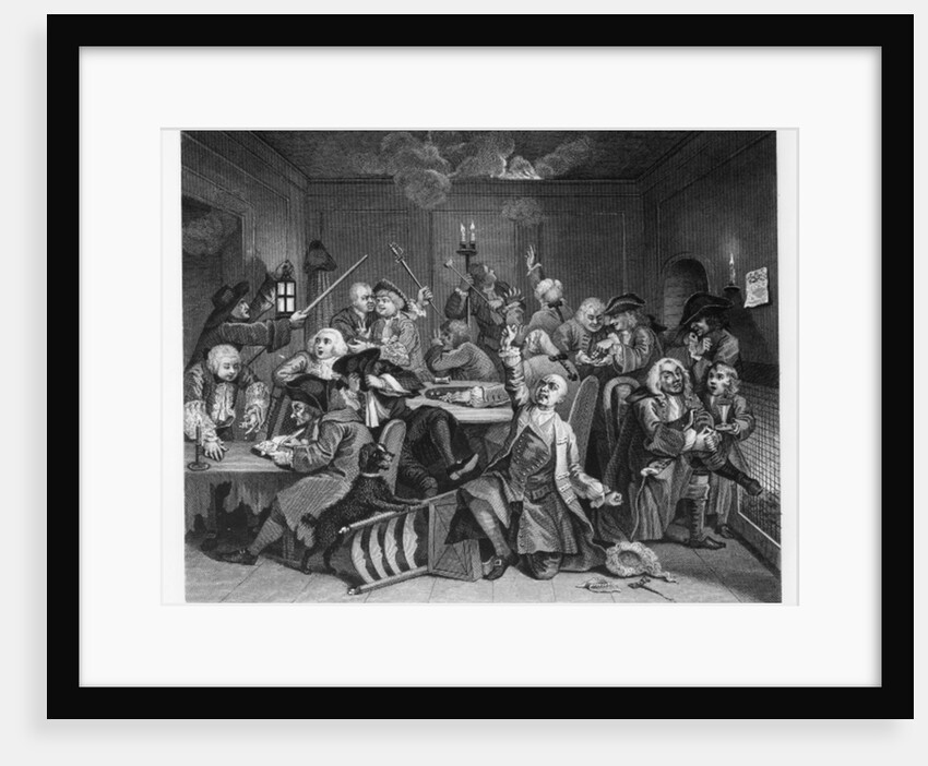 Scene VI: The Rake at the Gaming House, 1735 by William Hogarth