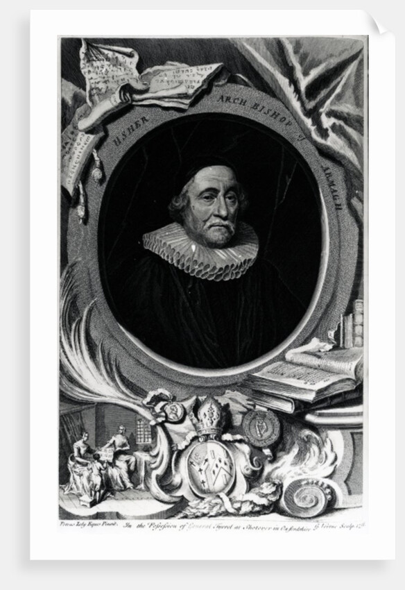 James Ussher, engraved by George Vertue, 1738 by Peter (after) Lely