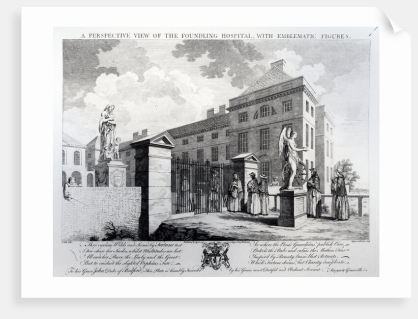 A perspective view of the Foundling Hospital, engraved by Edward Rooker, 1749 by Samuel (after) Wale