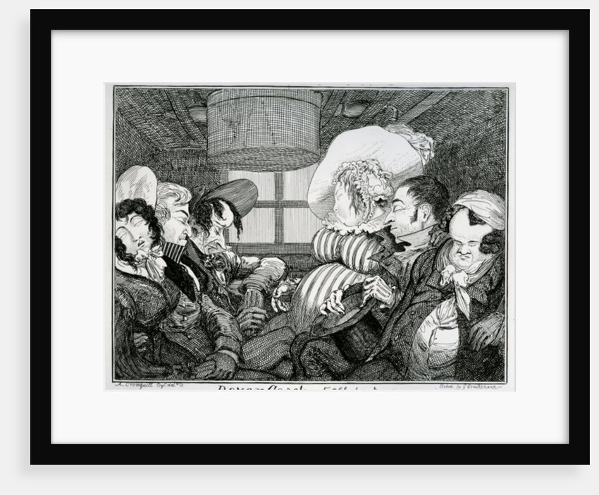 Dover Coach, 5 o'clock morning, etched by George Cruikshank, 1826 by Alfred (after) Crowquill