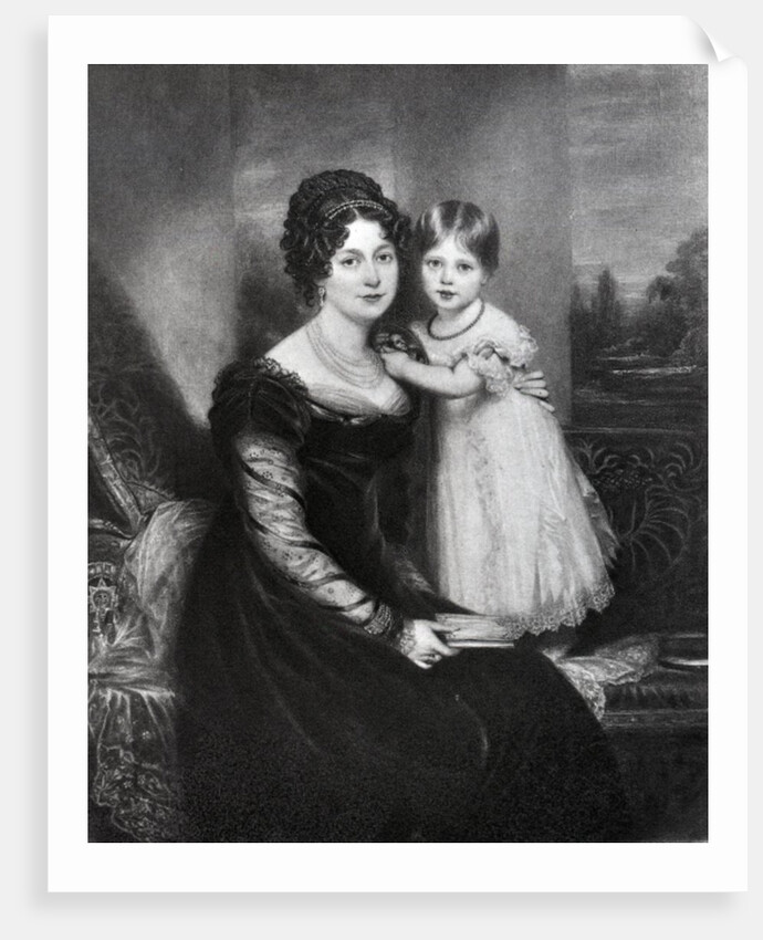 Queen Victoria as an infant with her mother the Duchess of Kent, c.1822 by English School