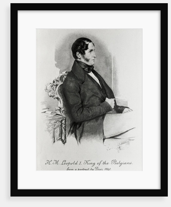 Leopold I, King of the Belgians, after a portrait of 1840 by Samuel Diez