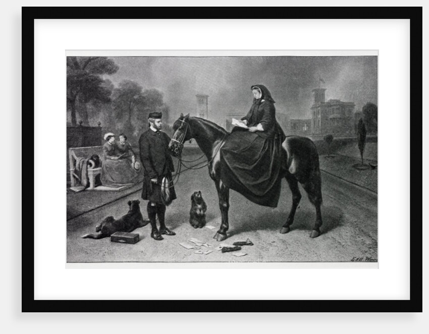 Queen Victoria at Osborne, after the painting of 1865 by Edwin (after) Landseer