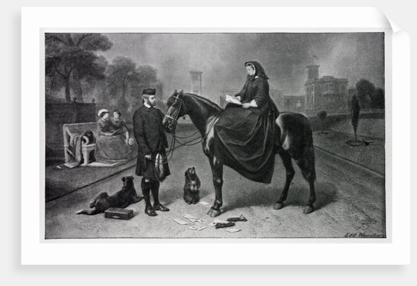Queen Victoria at Osborne, after the painting of 1865 by Edwin (after) Landseer