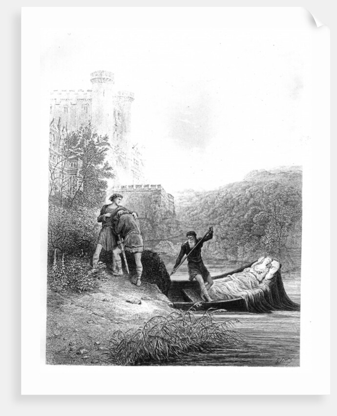 Lancelot looks upon the body of the Lady Elaine by Gustave Dore