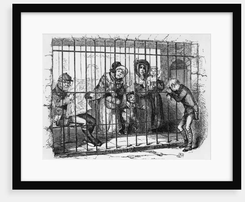 Kit in Jail by Hablot Knight Browne
