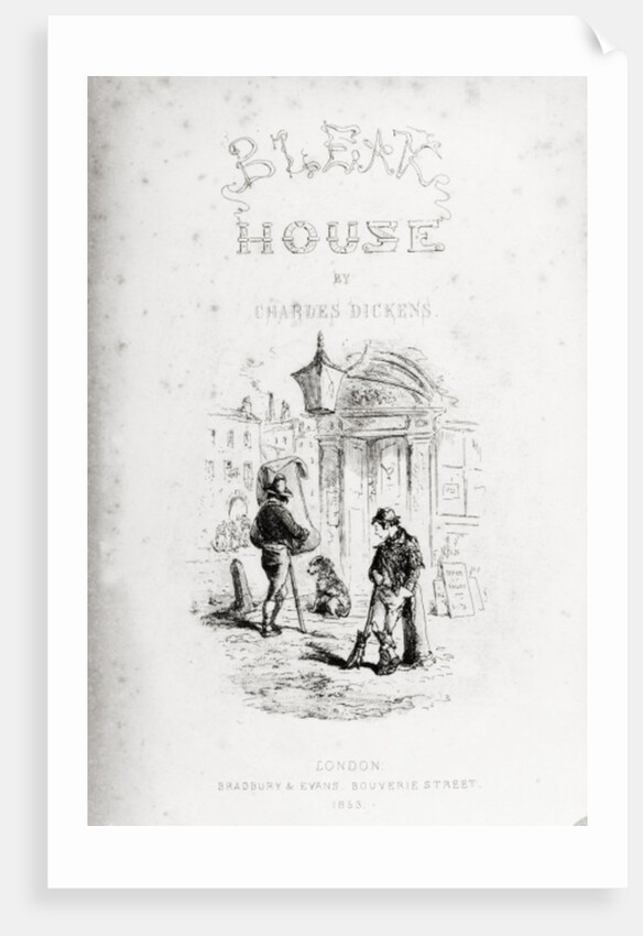 Title page of 'Bleak House' by Charles Dickens published 1853 by Hablot Knight (1815-92) Browne
