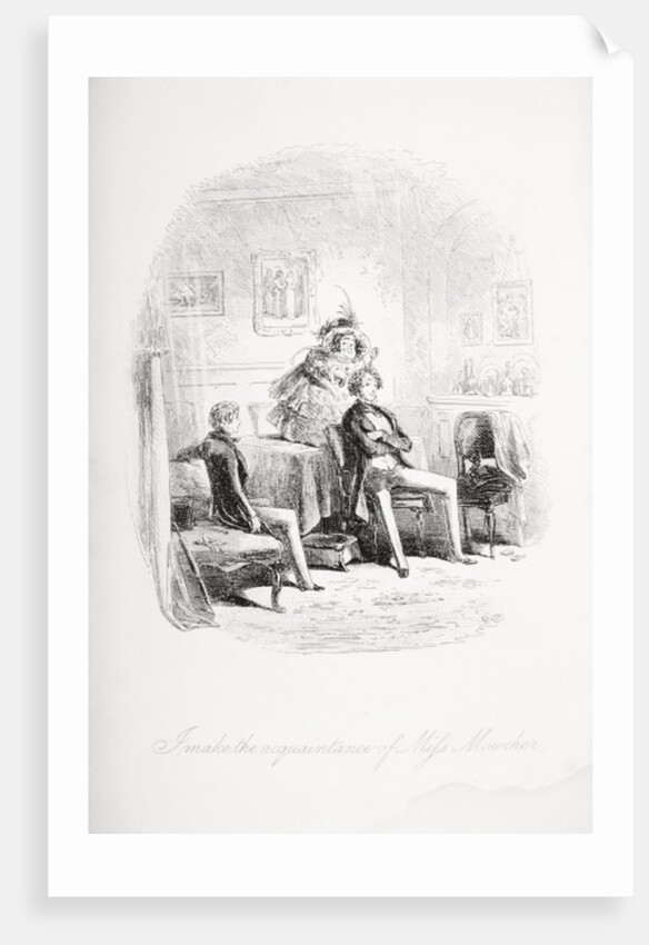 I make the acquaintance of Miss. Mowcher by Hablot Knight (1815-92) Browne