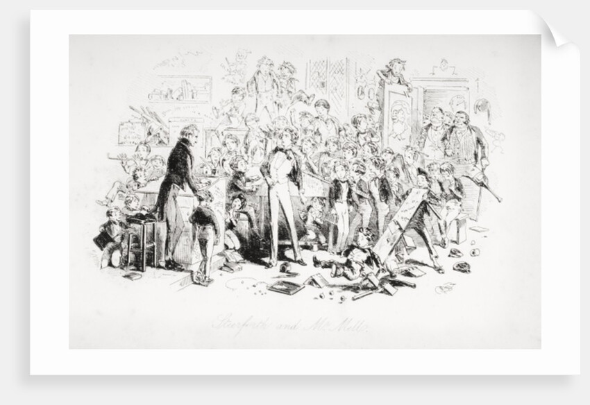 Steerforth and Mr. Mell by Hablot Knight Browne
