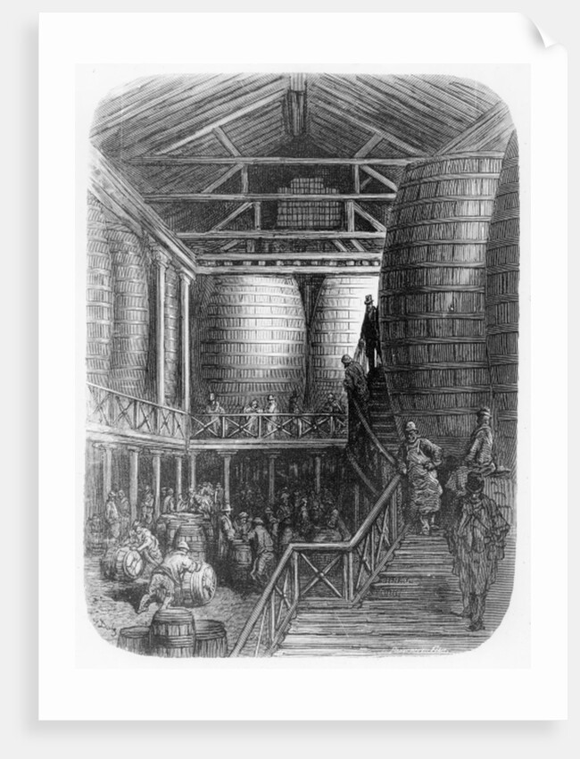 Large barrels in a brewery by Gustave Dore
