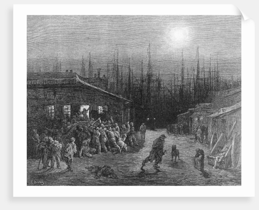 The Docks Night Scene by Gustave (after) Dore