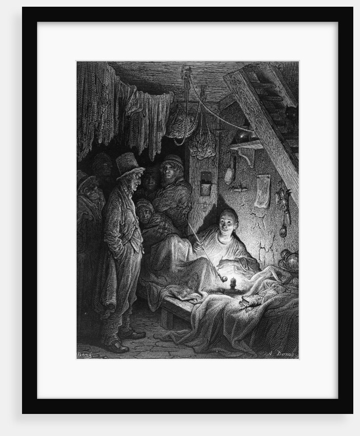 Opium Smoking - The Lascar's Room by Gustave (after) Dore