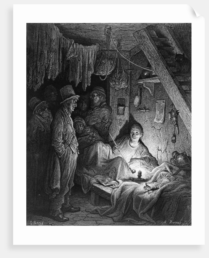 Opium Smoking - The Lascar's Room by Gustave (after) Dore