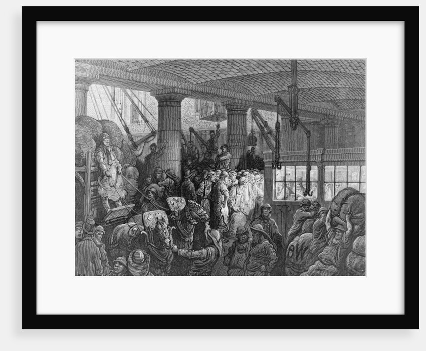 A Riverside Street by Gustave Dore